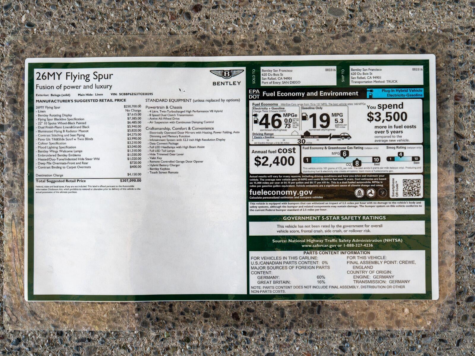 2026 Bentley Flying Spur Core