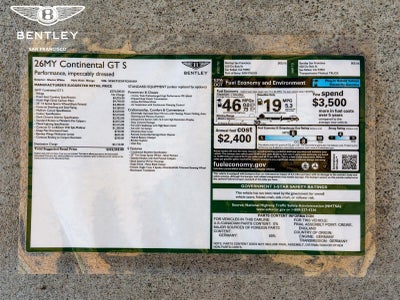 2026 Bentley Continental GT S