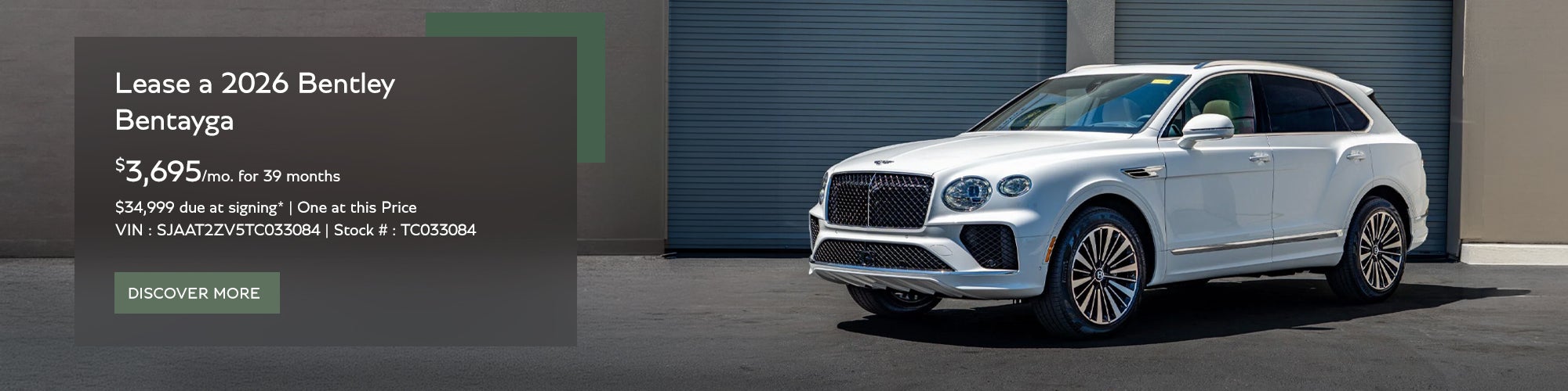 2026 Bentley Bentayga V8 lease banner