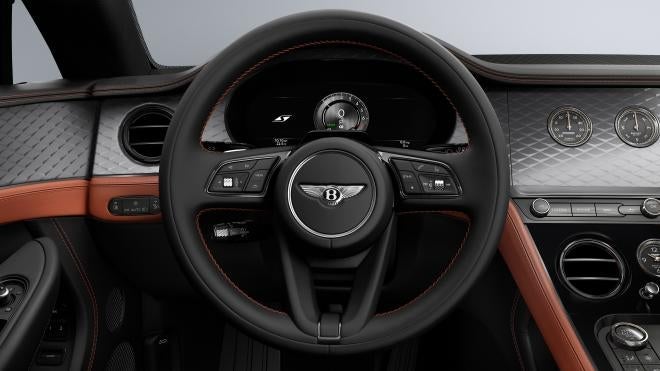 Bentley Continental GT S steering wheel and driver display