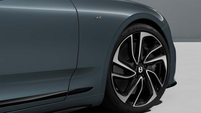 Bentley Continental GT S front wheel and S badge detail
