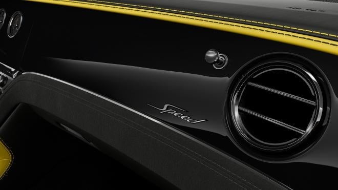 Piano Black veneer and Continental GT Speed emblem