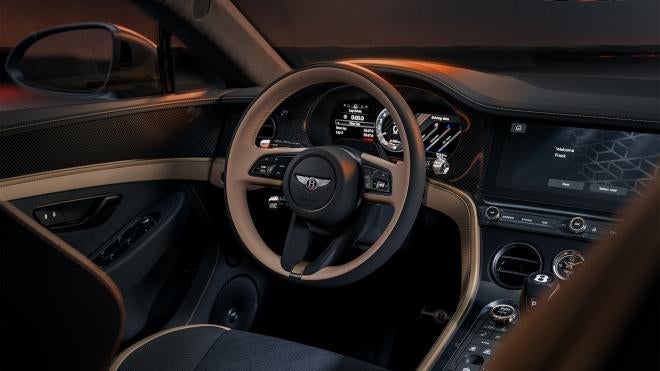 Bentley Supersports steering wheel and driver controls