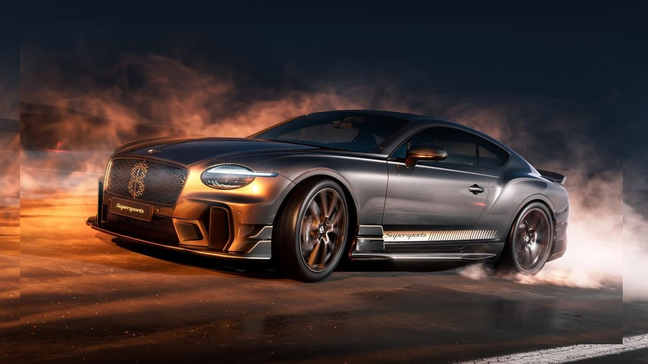 Bentley Supersports with carbon fiber bodywork and gold accents