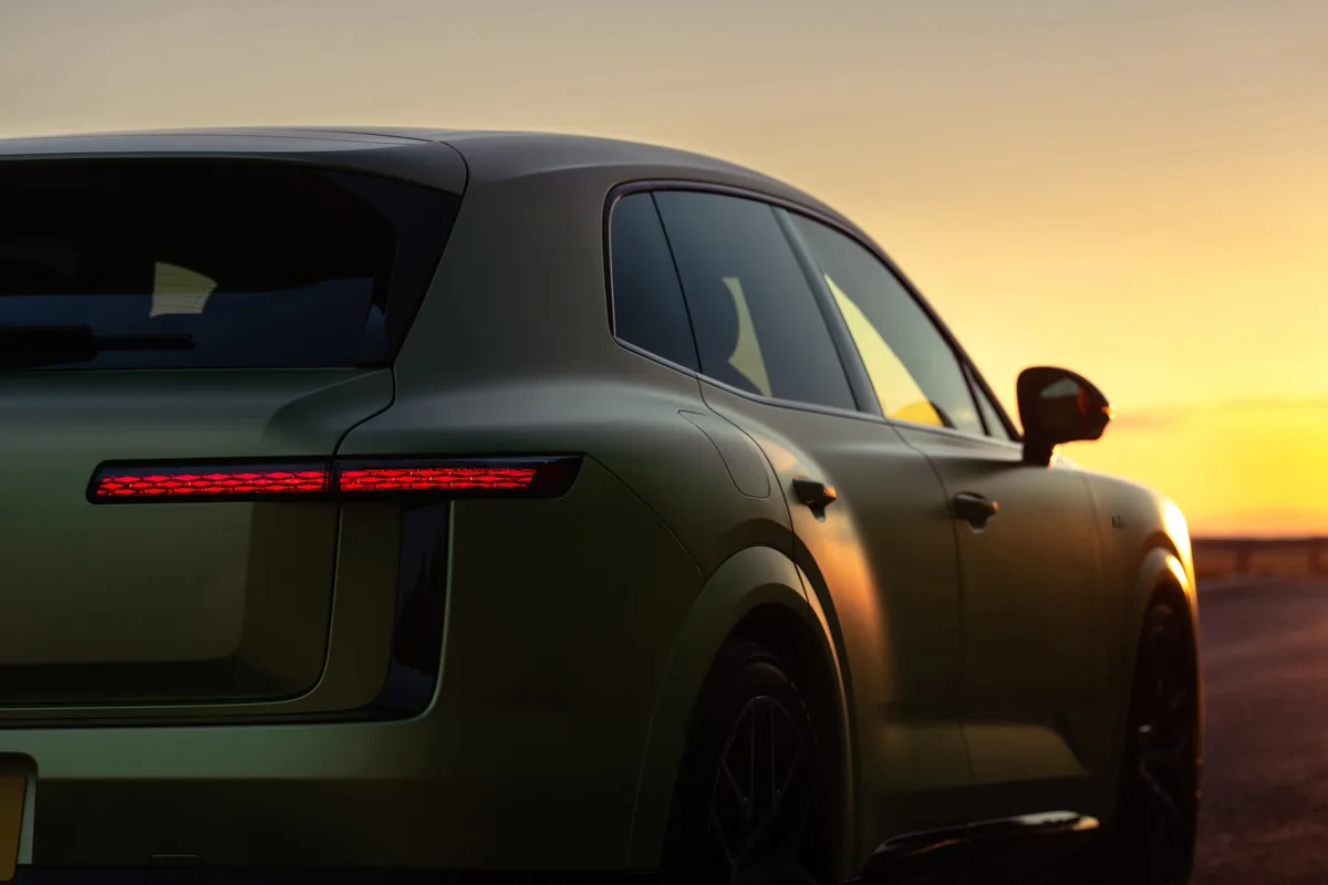 Bentley Torcal rear-quarter exterior detail at sunset